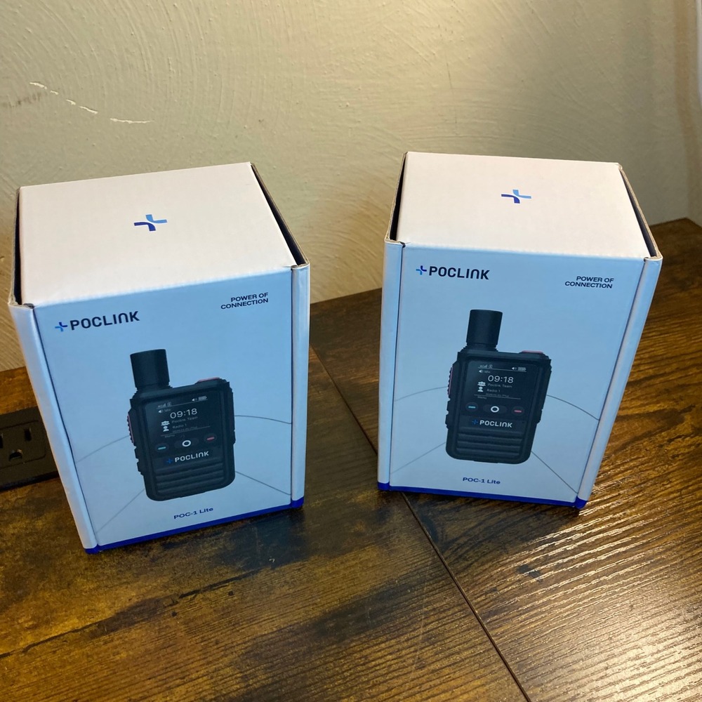 POCLINK POC-1 Lite PoC Radio 4G LTE Bluetooth PTT Walkie Talkie Black Pair Set